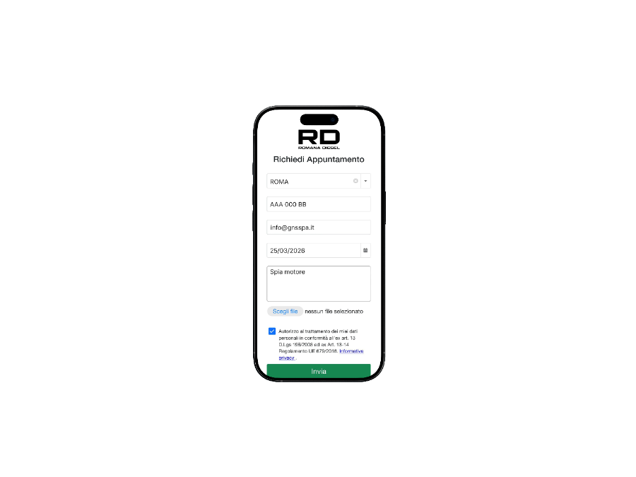 easyBook, richiesta appuntamento da smartphone